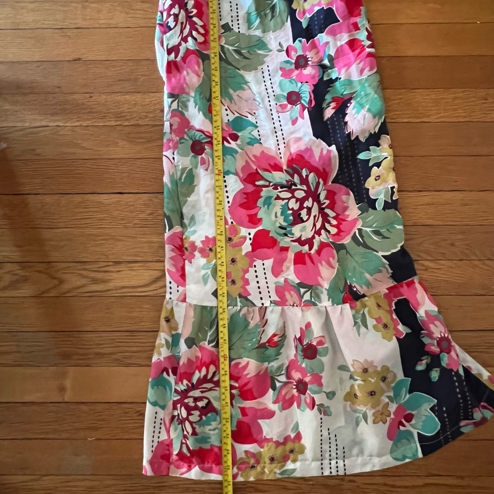 Johnny Was Maxi 100% silk maxi button up dress. SZ 2X Measurements in pictures. - Picture 7 of 7